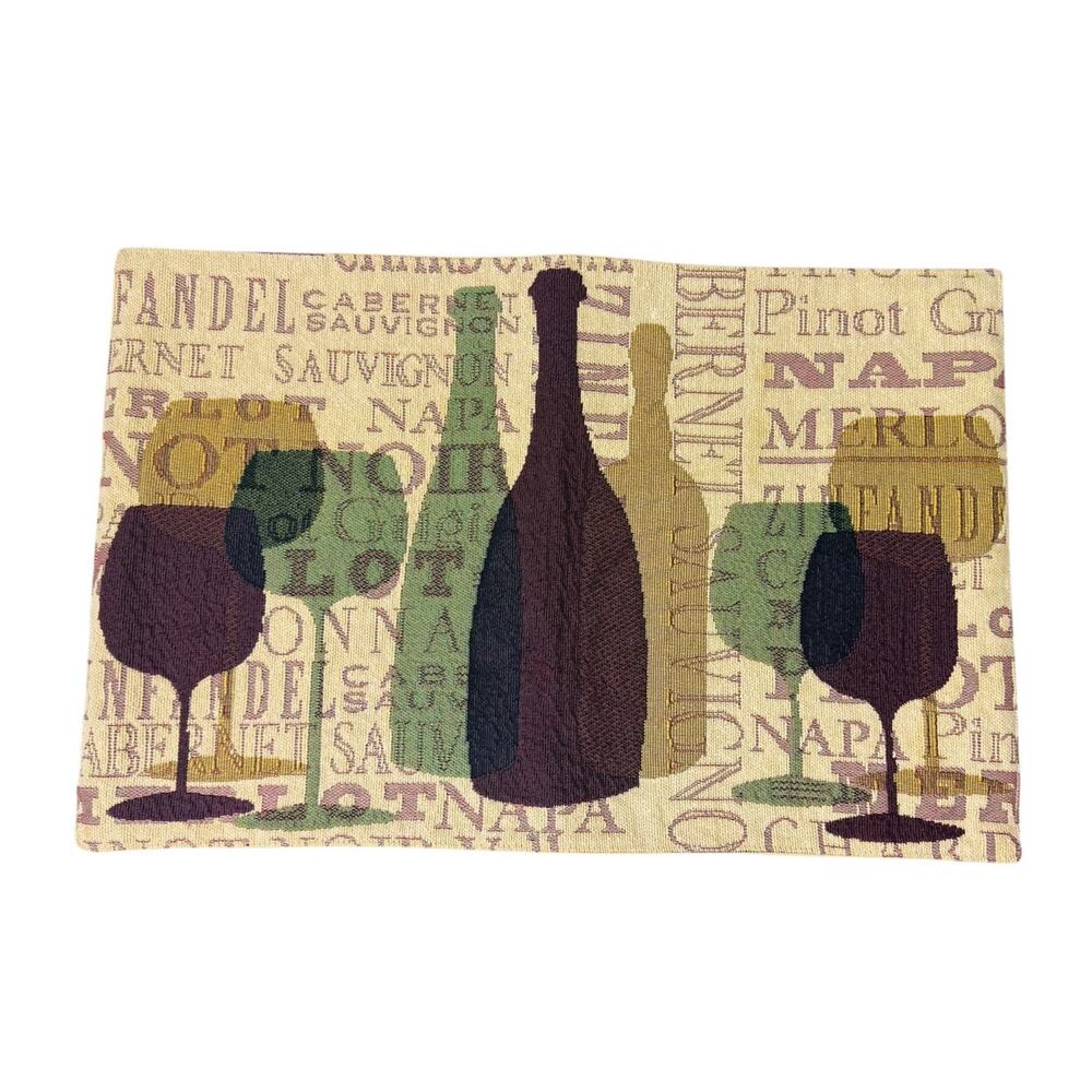 Sonoma Life + Style Set of 6 Wine Themed Dining Table Placemats